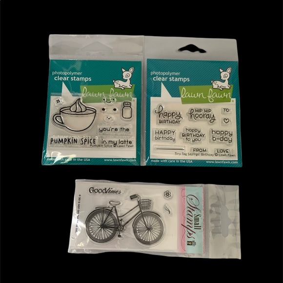 Lawn Fawn clear stamps Pumpkin spice Happy birthda - Picture 7 of 7